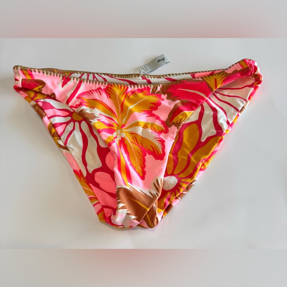 Maaji Pink and Brown Floral Bikini Bottom